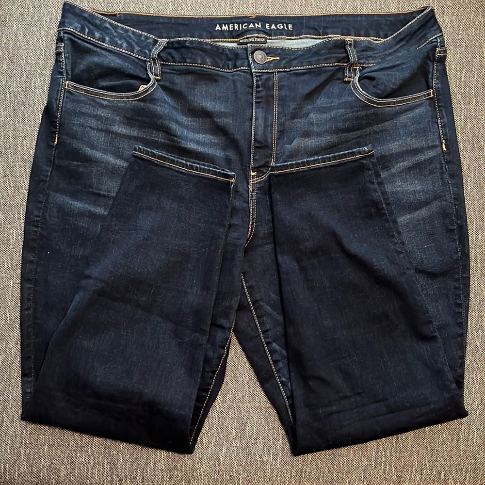 NWT American Eagle Low-Rise Skinny Jeans - size 22 dark wash